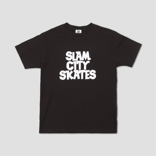 Slam City Skates Classic Logo T-Shirt Black / White