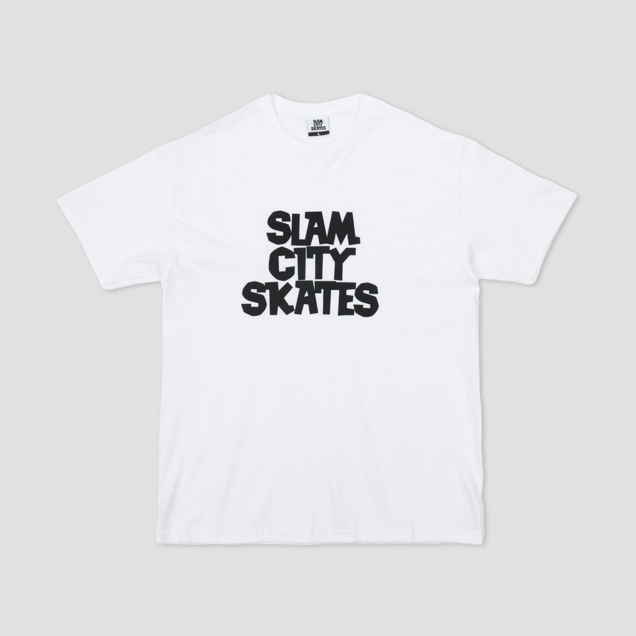 Slam City Skates Classic Logo T-Shirt White / Black