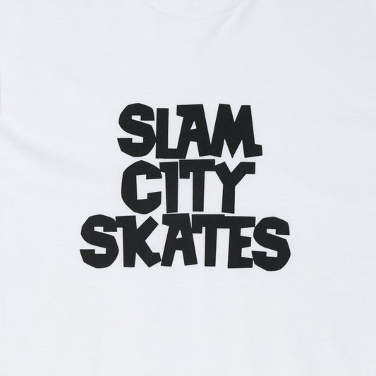 Slam City Skates Classic Logo T-Shirt White / Black