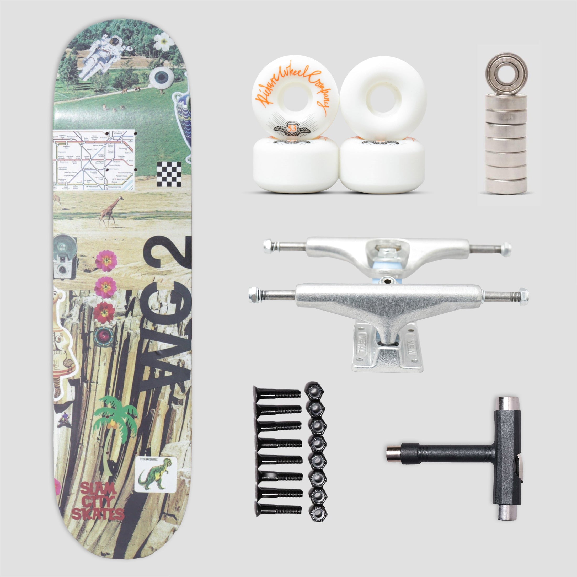 Slam City Skates X Oliver Payne 8.375 W11 Skateboard Complete Pack With Tool