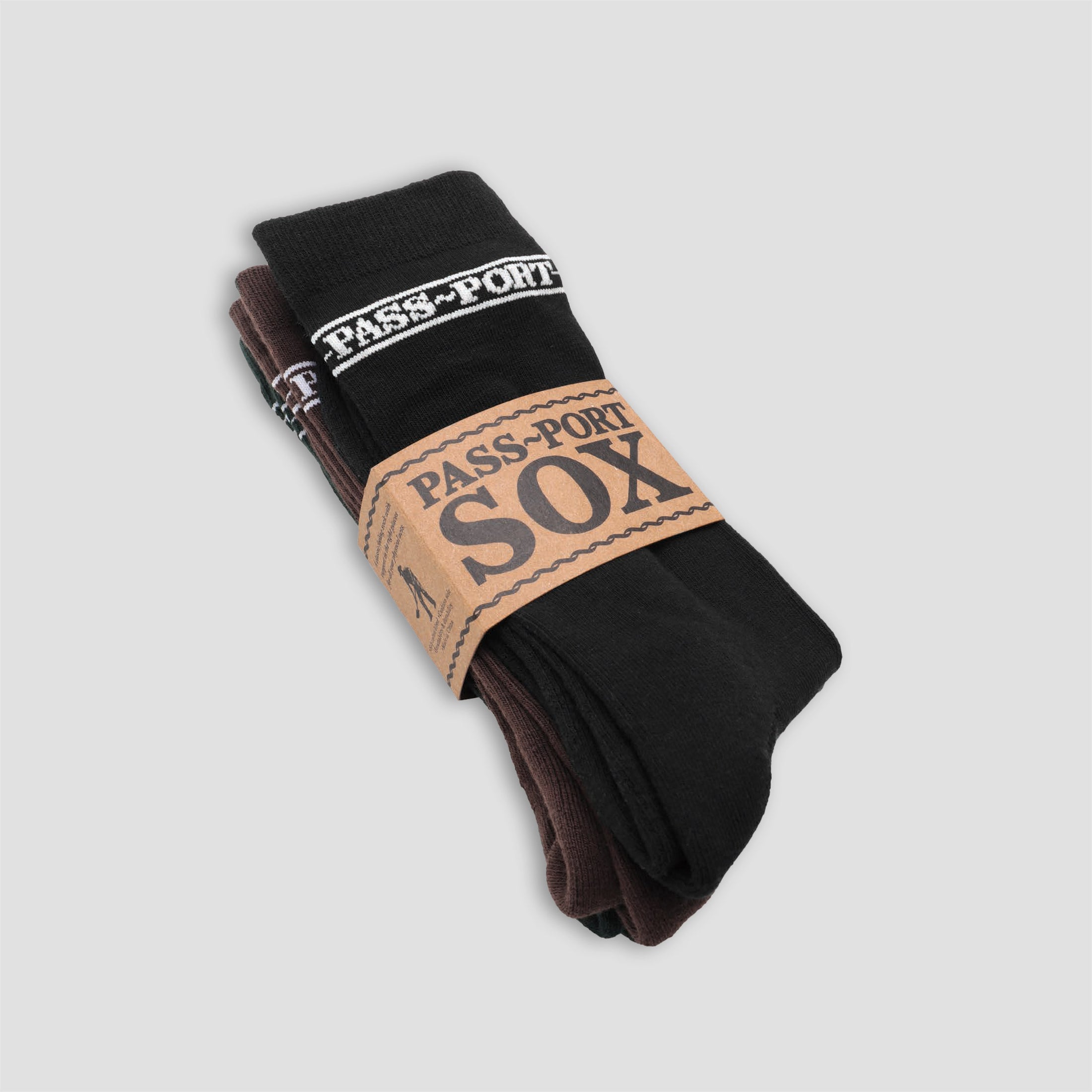 PassPort Hi Sox 3 Pack R43  Black / Choc / Forest