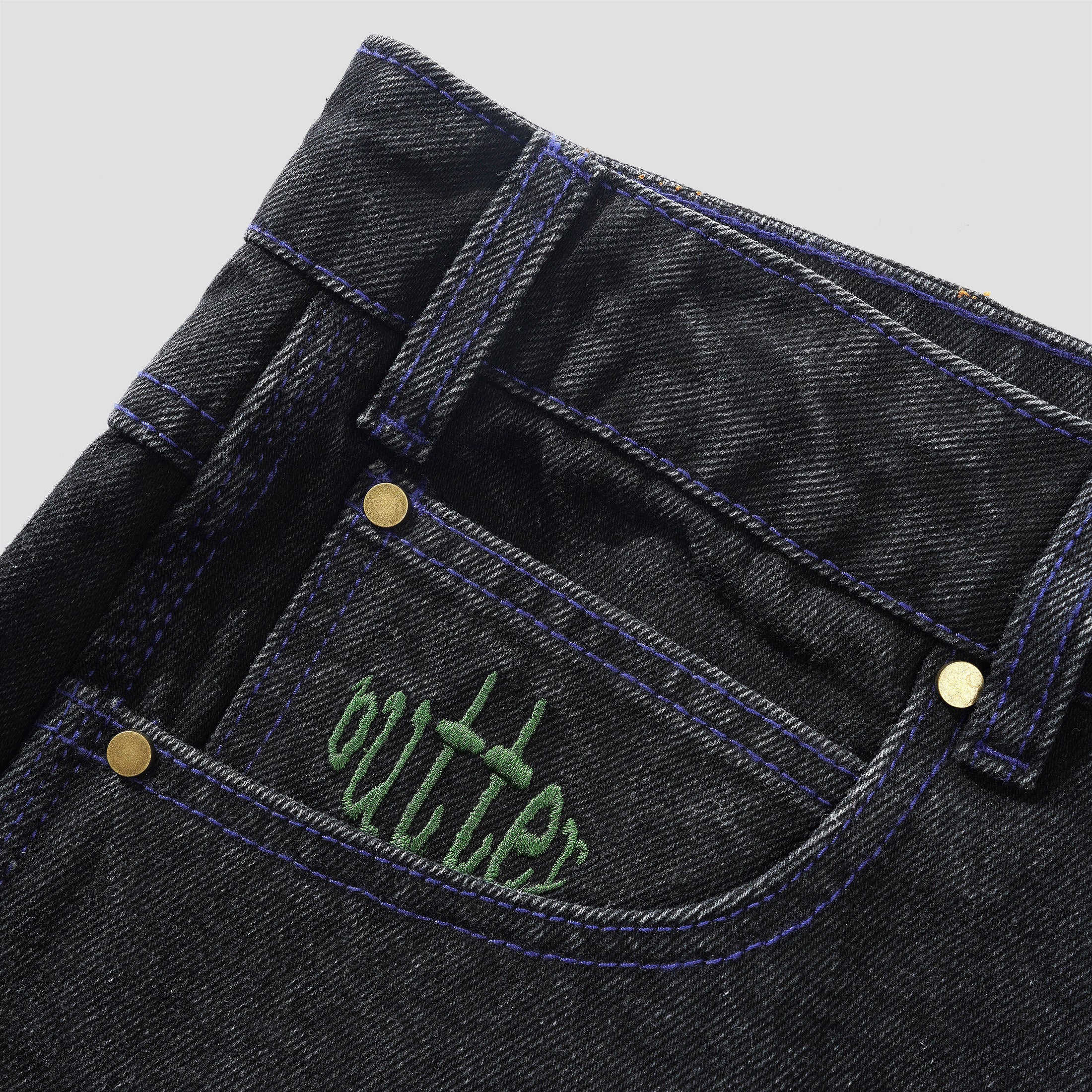 Butter Goods Spider Denim Jeans Washed Black