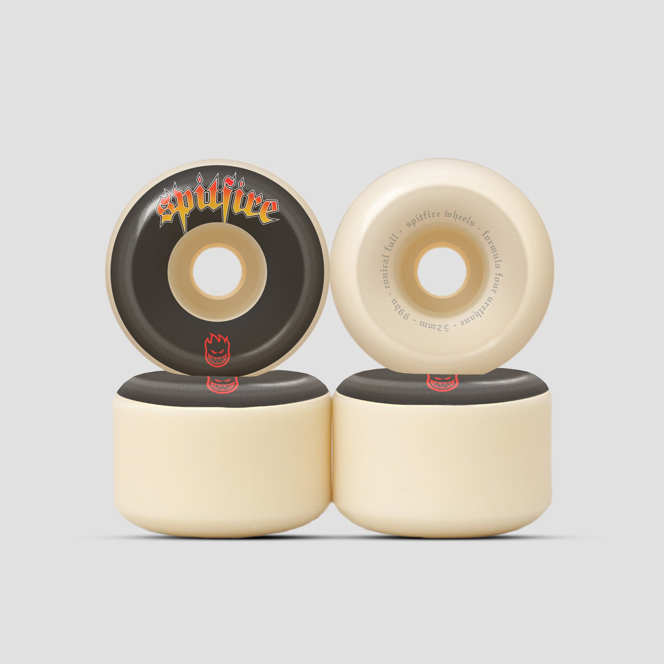 Spitfire 52mm 99du Venom Script Formula Four Wheels Conical Full Natural