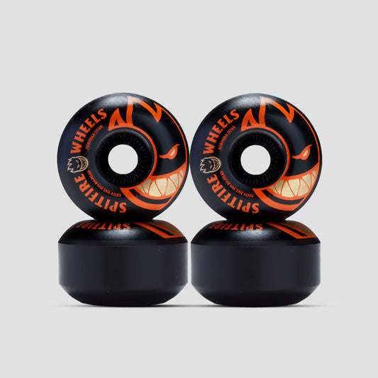 Spitfire 53mm Formula Four Big Head 99DU Skateboard Wheels Black / Orange