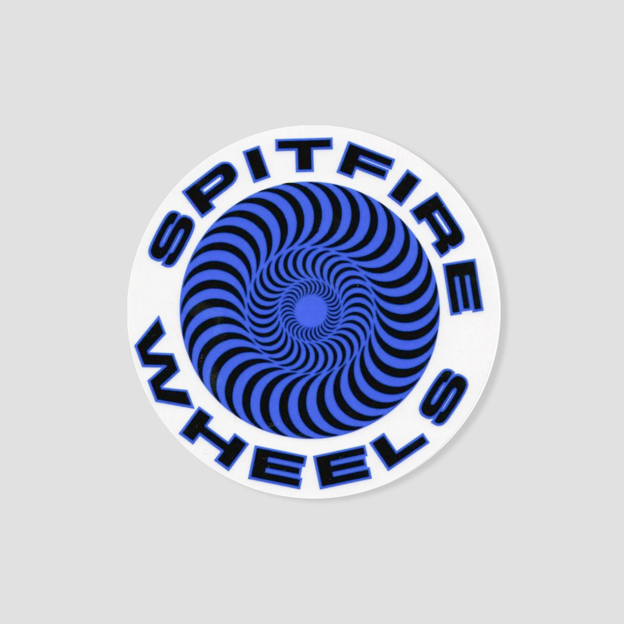 Spitfire Large Swirl Sticker Blue