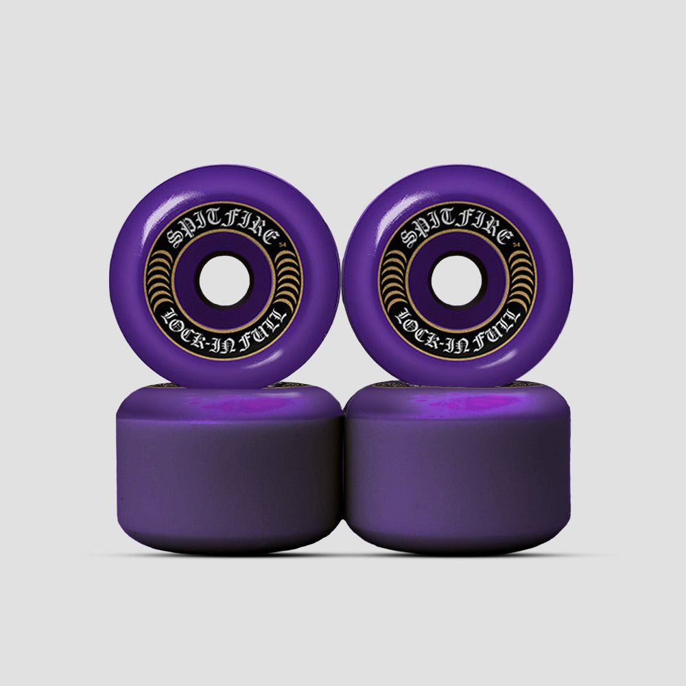 Spitfire 54mm 99DU Formula Four Lock In Full Skateboard Wheels Purple