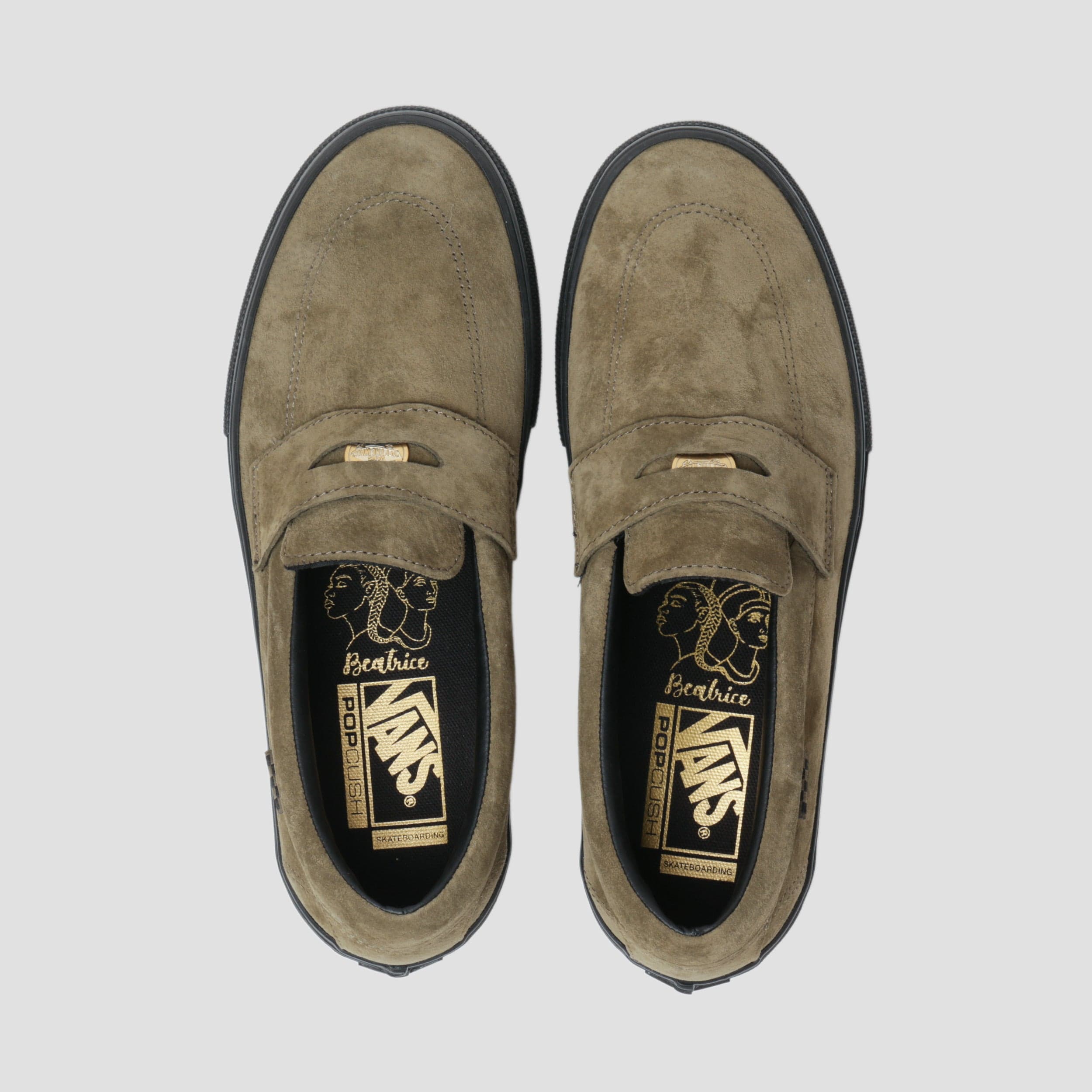 Vans Beatrice Domond Skate Style 53 Skate Shoes Dark Olive – Slam