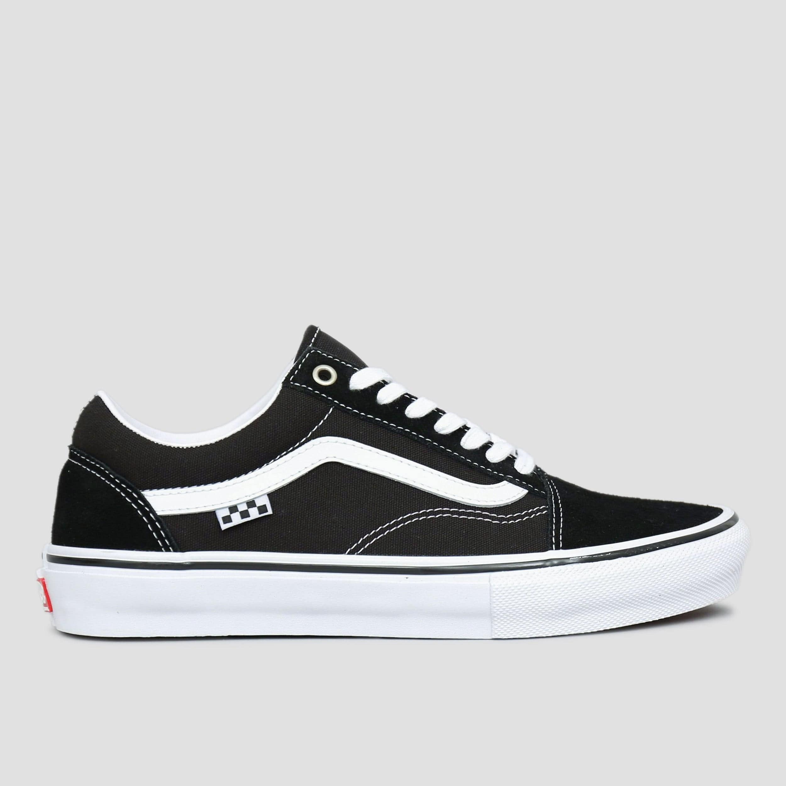 Vans old skool canvas best sale black white