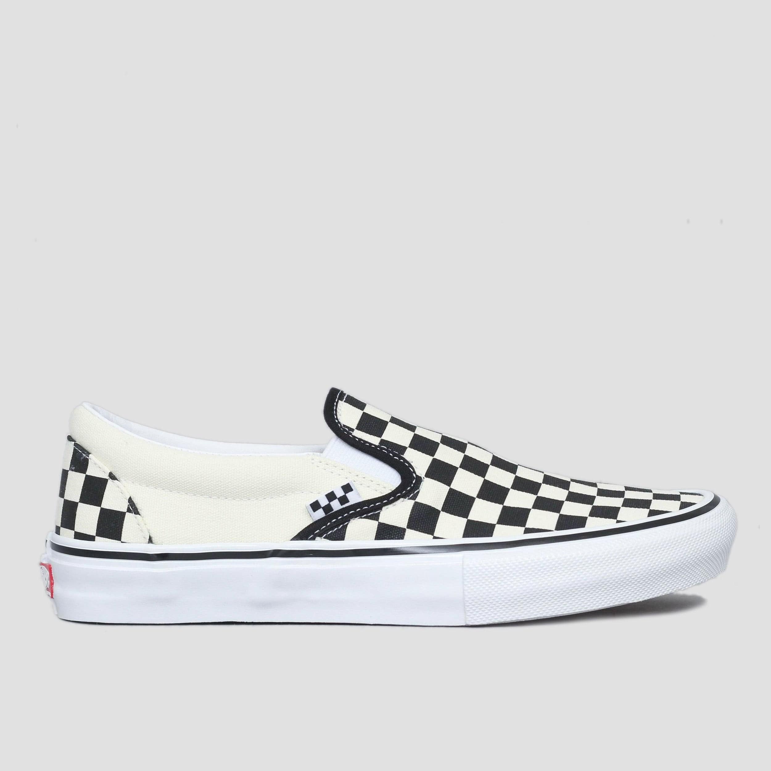 Vans Skate Slip-On Shoes (Checkerboard) Black / Off White - Slam City ...