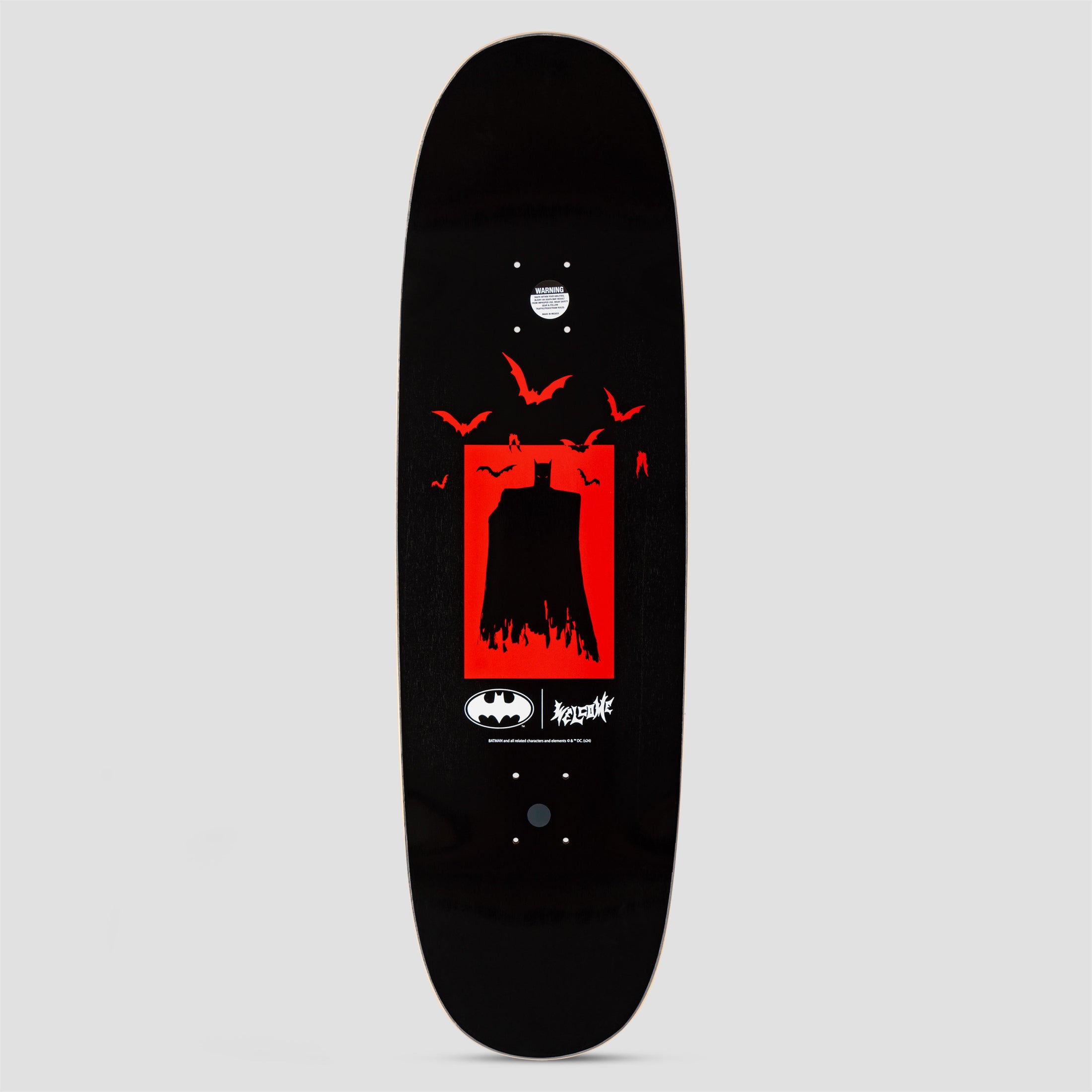 Welcome 9.5 Bat Flames Black on Boline 2.0 Skateboard Deck