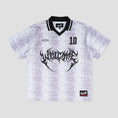 Load image into Gallery viewer, Welcome Penalty Soccer Jersey White / Lavender
