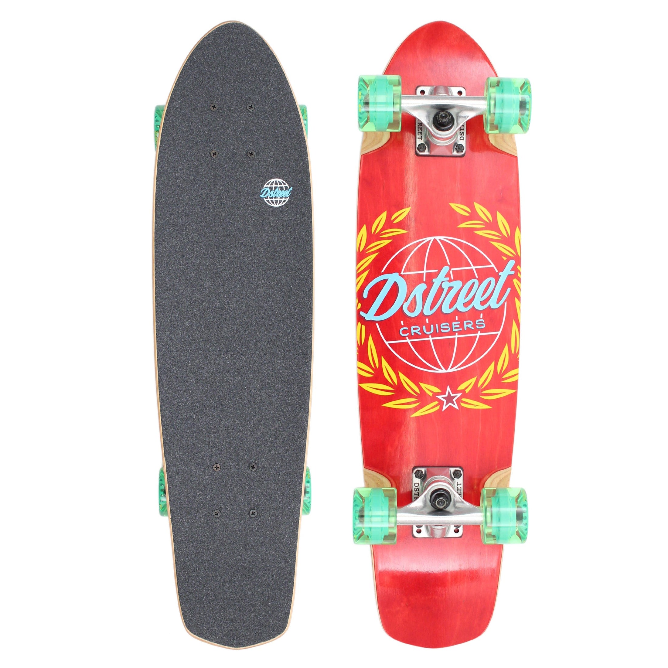 D Street 28 Atlas Complete Skateboard Cruiser Red