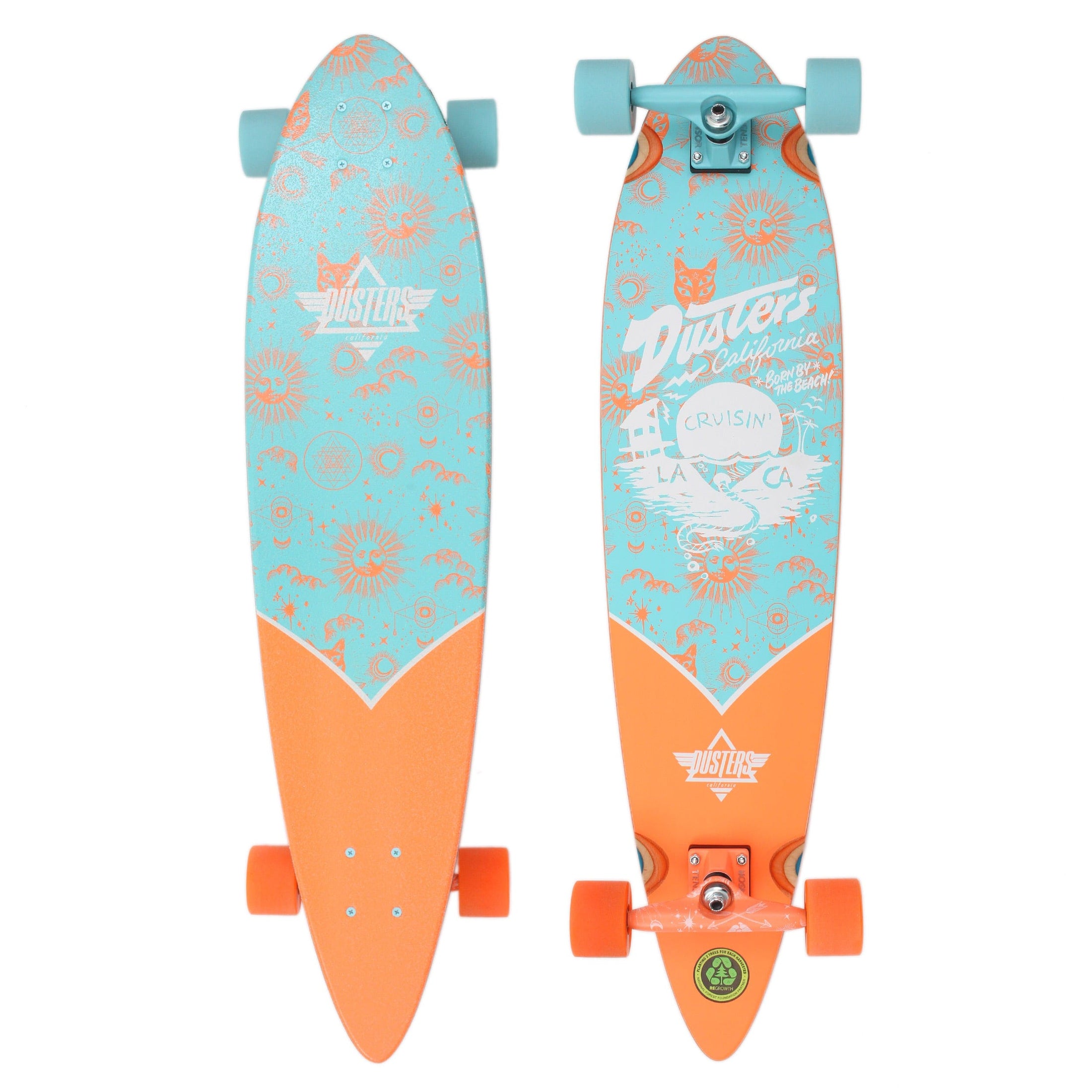 Dusters 38 Crusin Zodiac Longboard Blue / Orange