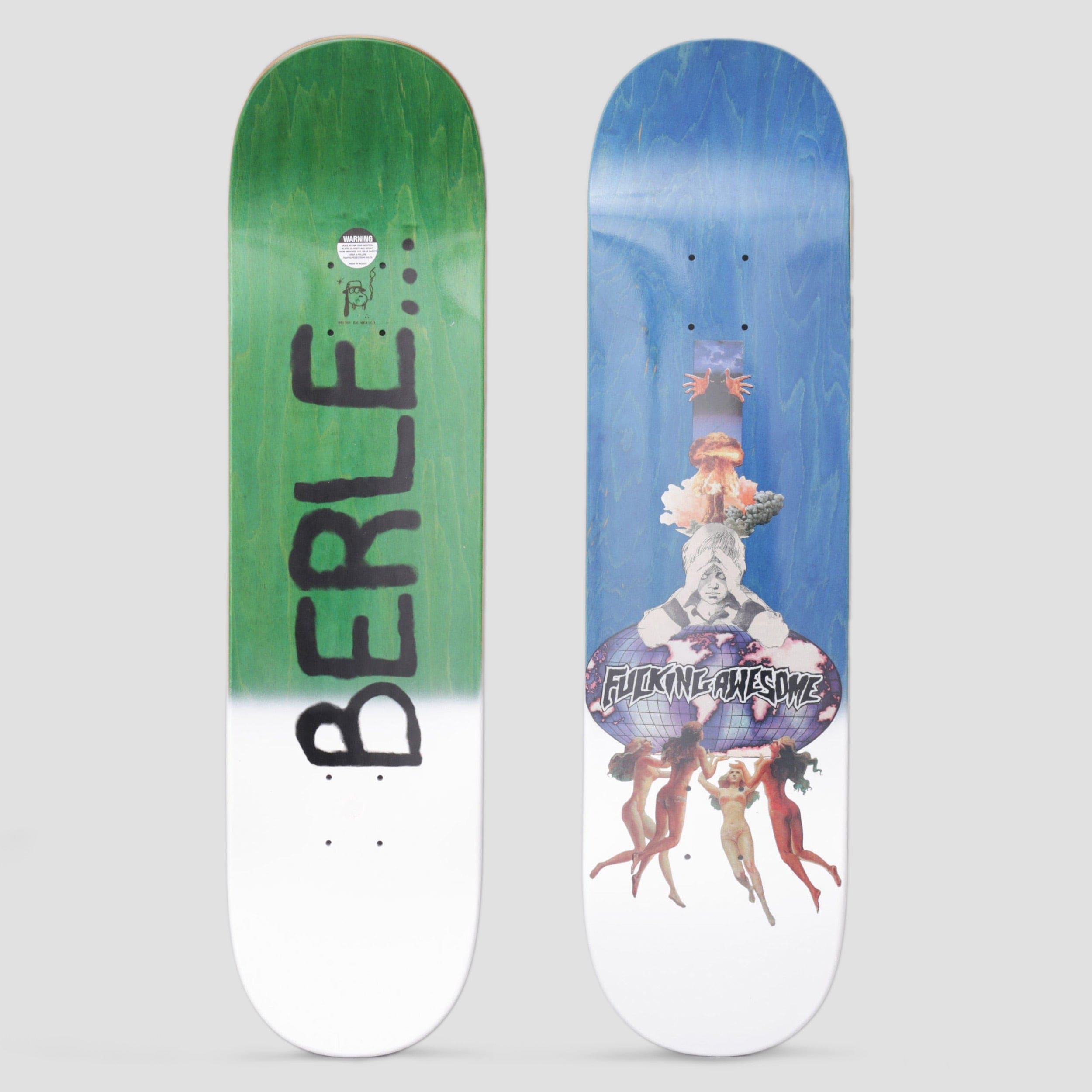 Fucking Awesome 8.18 Berle World Skateboard Deck Blue - Slam City