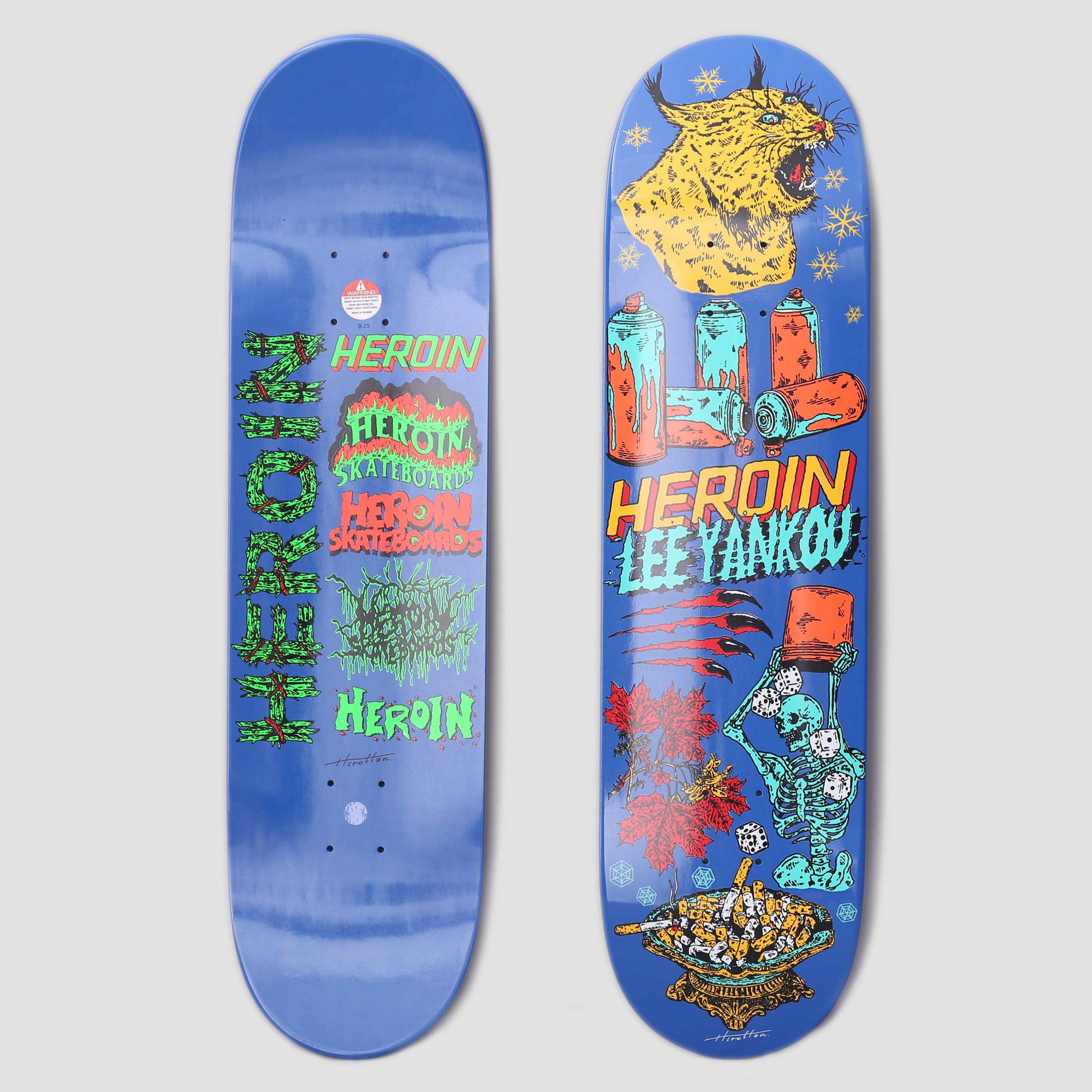 Heroin 8.25 Lee Yankou Life Skateboard Deck Blue – Slam City Skates