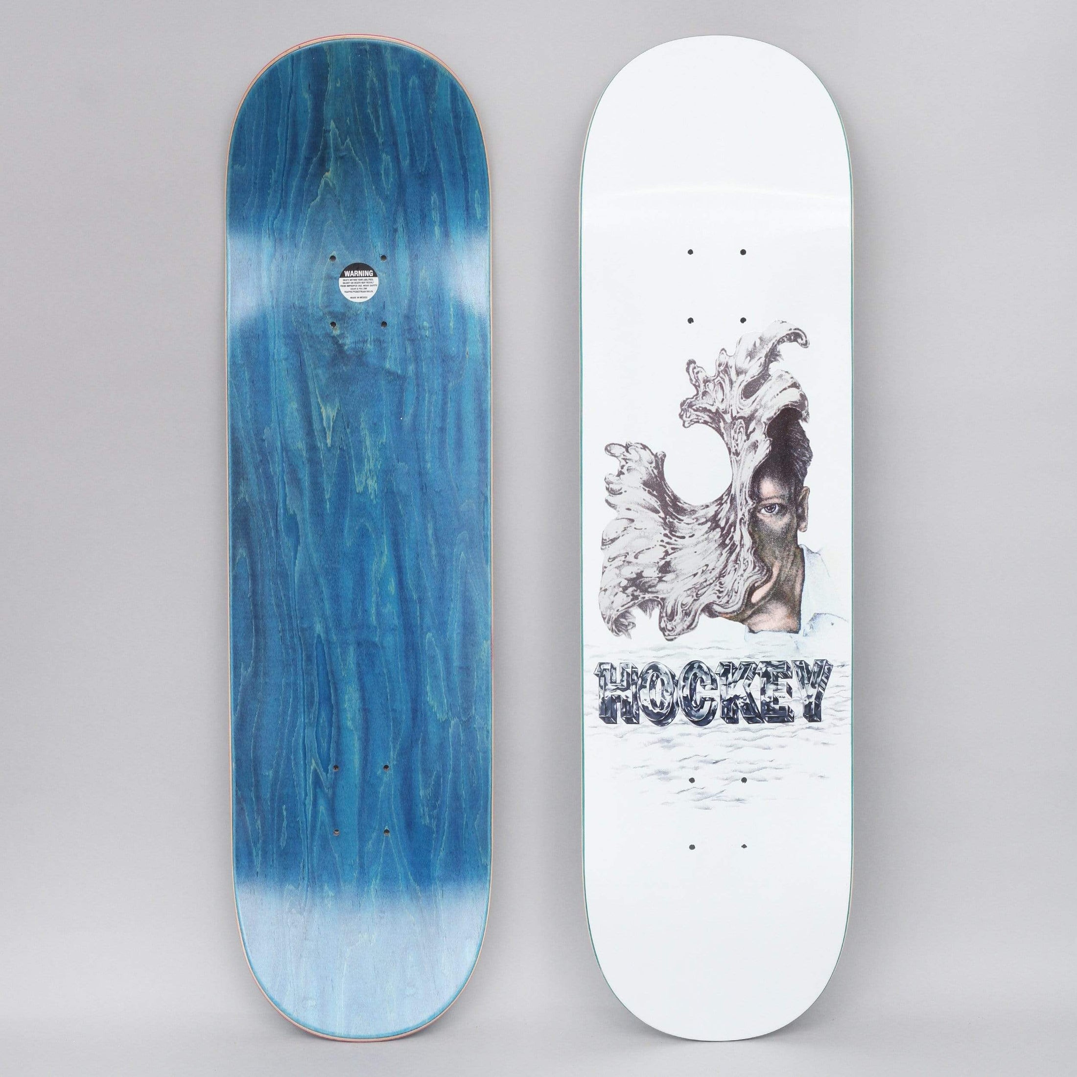 Hockey 8.5 Andrew Allen Liquid Metal Skateboard Deck White