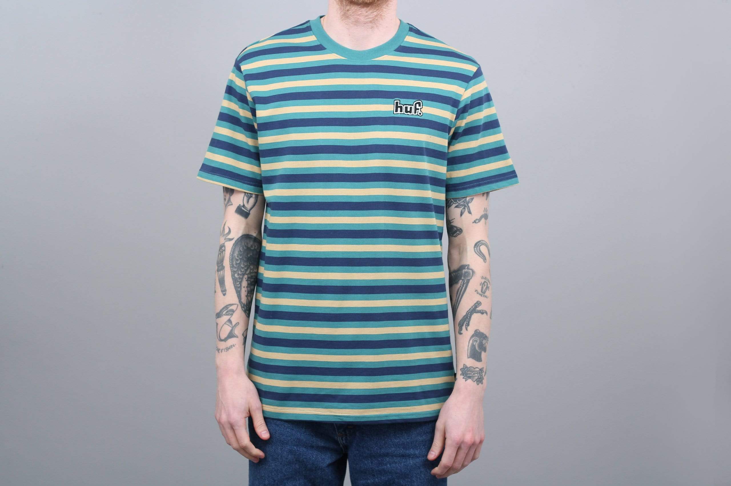 HUF Rockaway Triple Triangle Short Sleeve Knit Top Insignia Blue