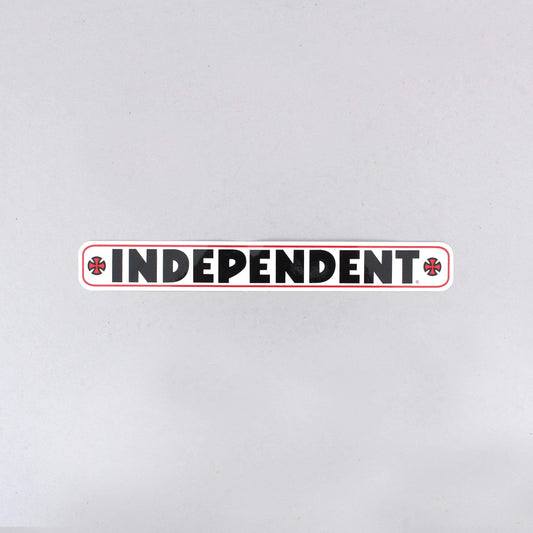 Independent Bar Logo Sticker White