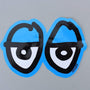 Krooked Diecut Eyes Sticker Blue
