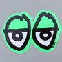 Krooked Diecut Eyes Sticker Green