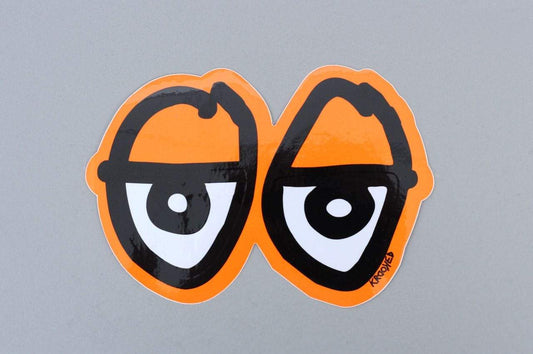 Krooked Diecut Eyes Sticker Orange