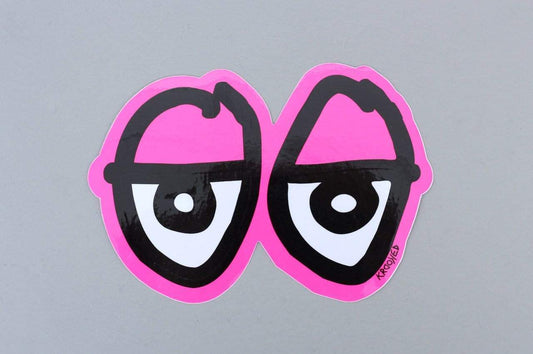 Krooked Diecut Eyes Sticker Pink