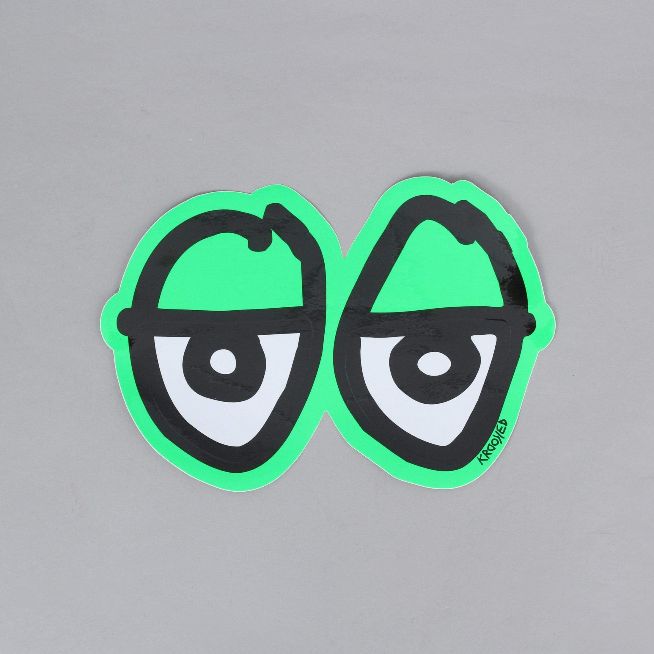 Krooked Eyes Diecut Large Sticker Green