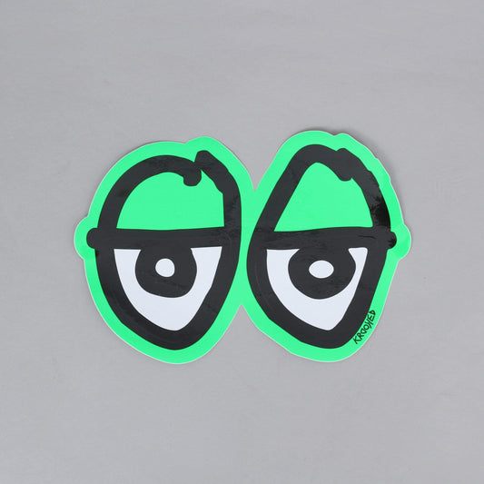 Krooked Eyes Diecut Large Sticker Green