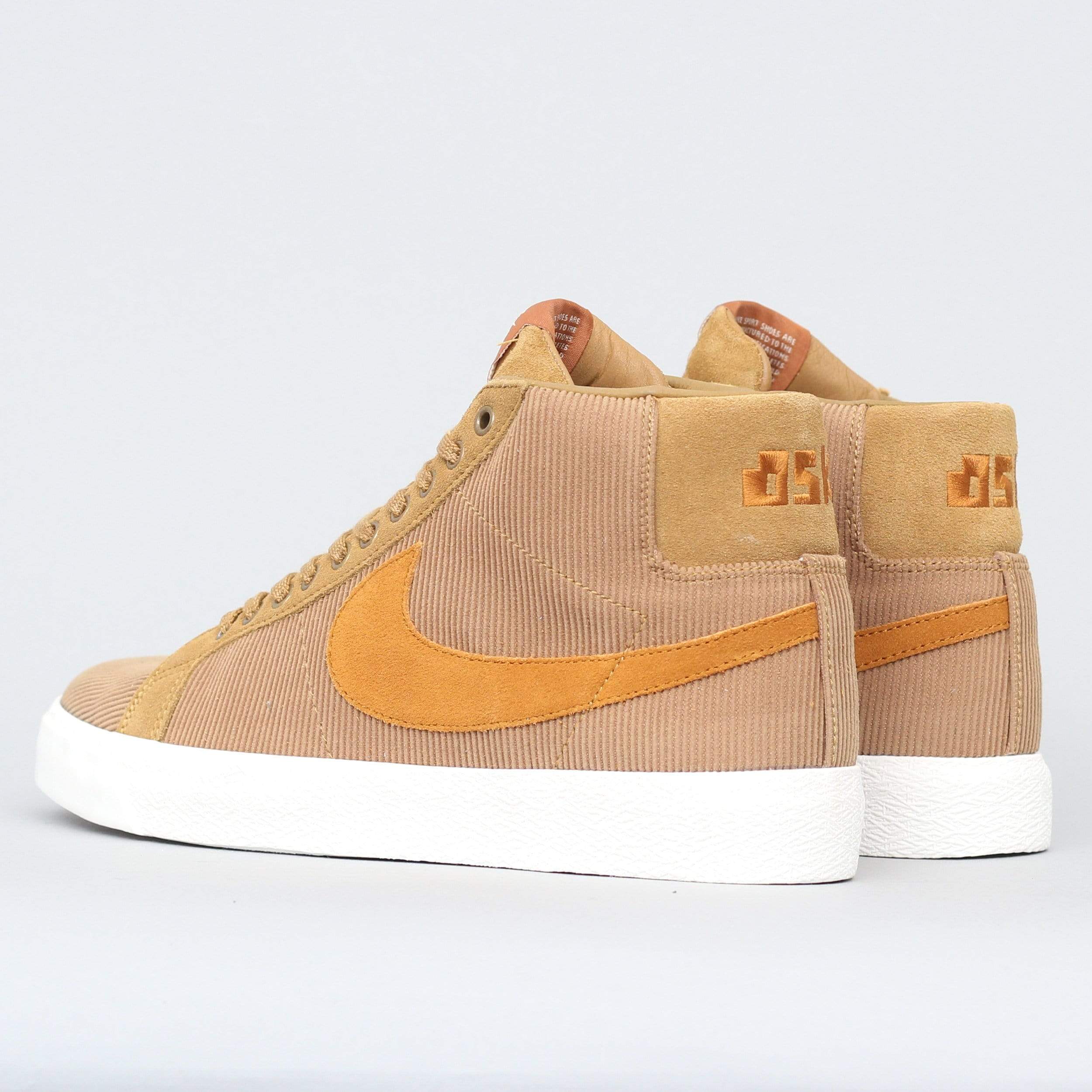 Nike SB Oski Blazer Mid ISO Shoes Muted Bronze / Burnt Sienna - Sail