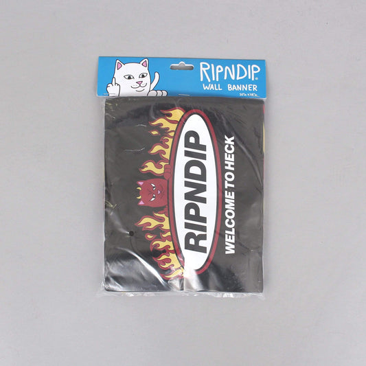 RIPNDIP Welcome To Heck Wall Banner Black