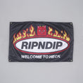 Load image into Gallery viewer, RIPNDIP Welcome To Heck Wall Banner Black
