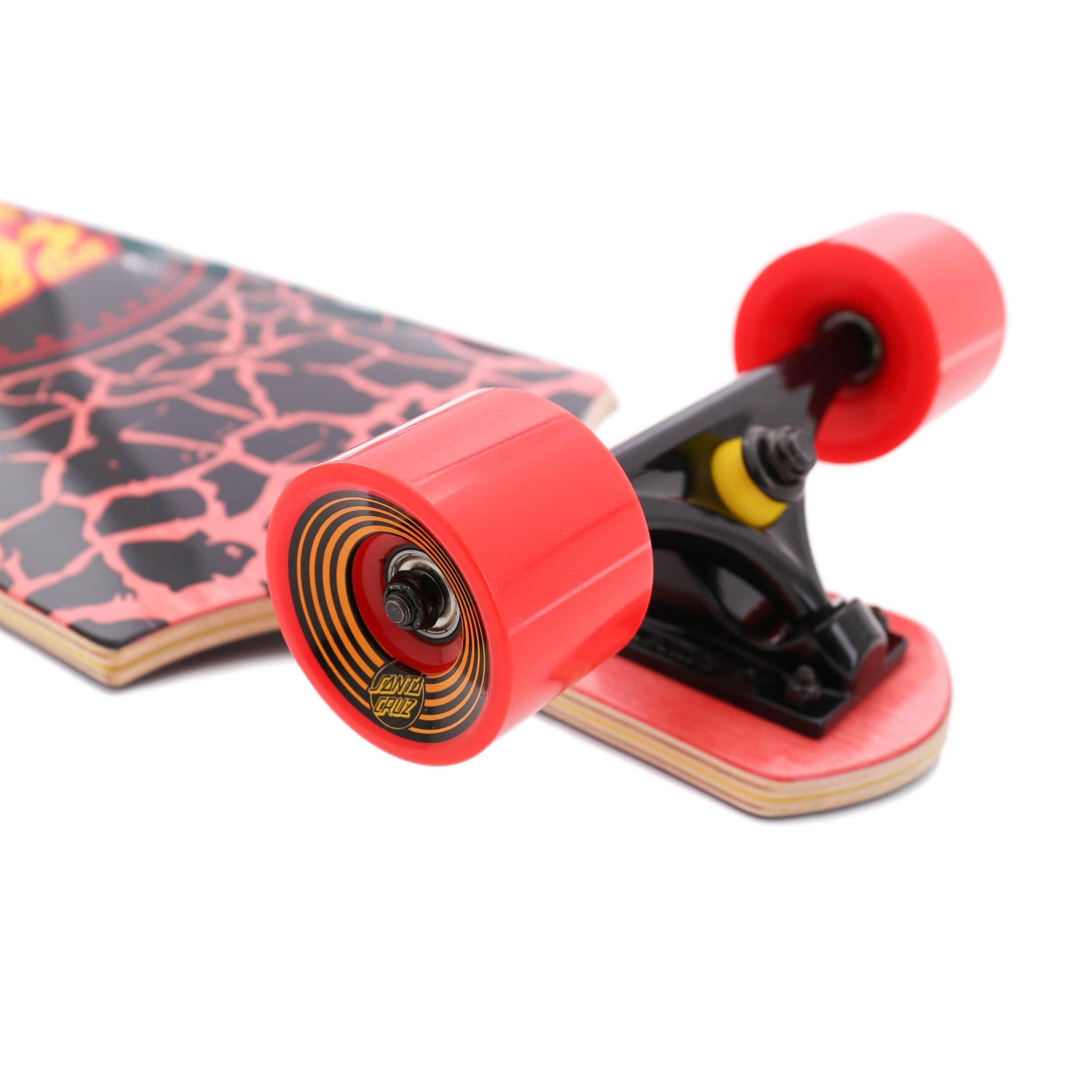 Santa Cruz 40 Flame Dot Drop Down Complete Longboard Black / Red