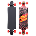 Load image into Gallery viewer, Santa Cruz 40 Flame Dot Drop Down Complete Longboard Black / Red
