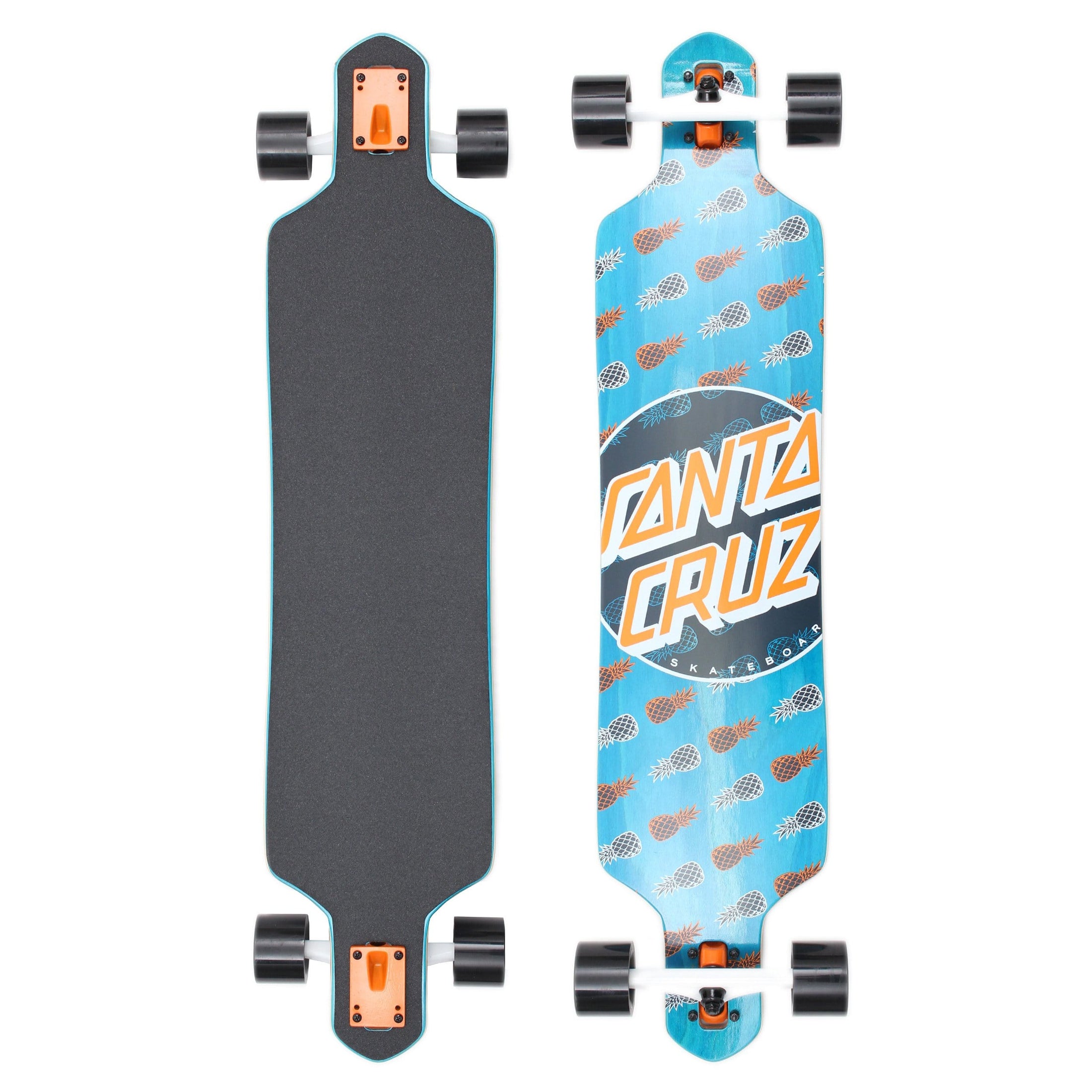 Santa Cruz 41 Tropic Dot drop Thru Complete Longboard Blue