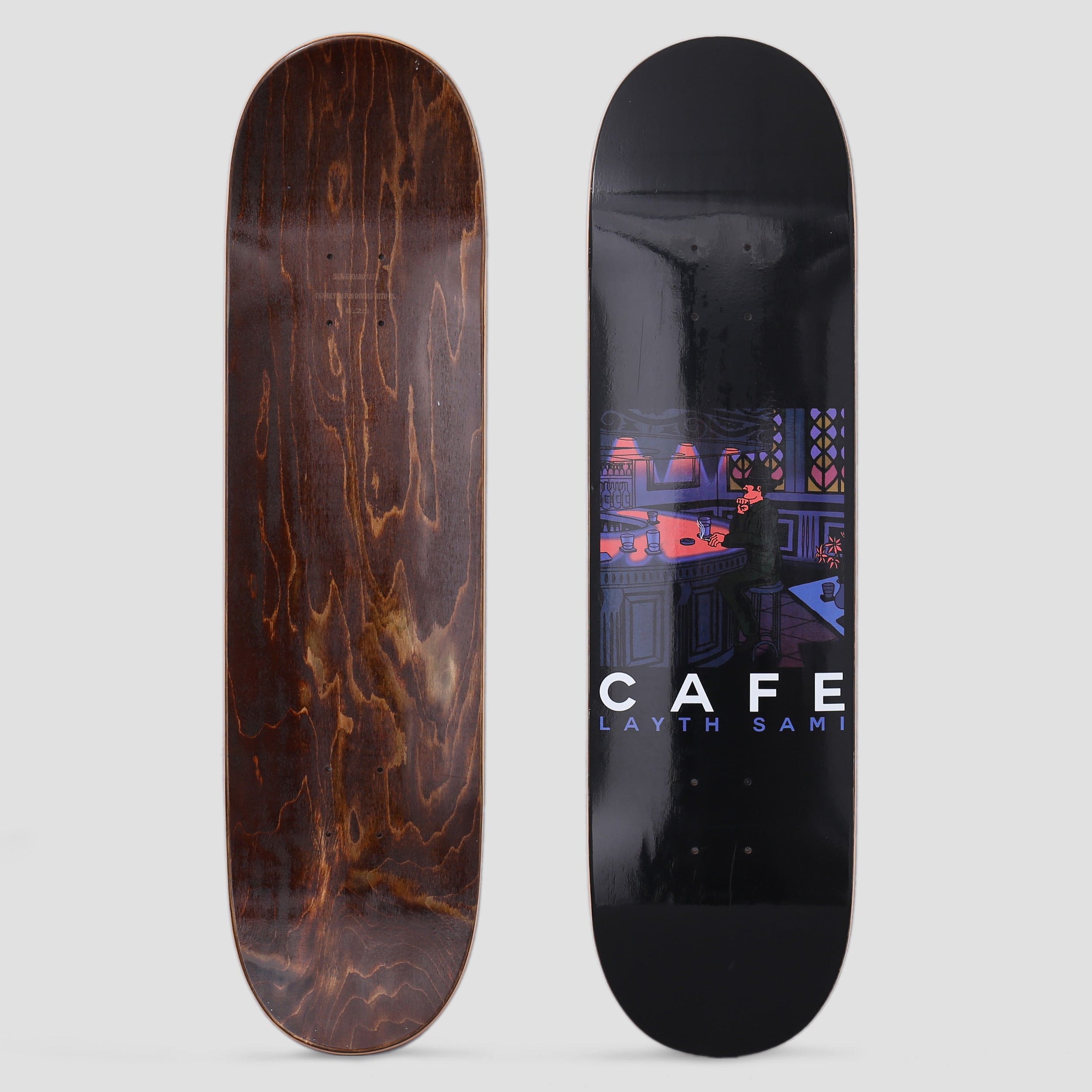 Skateboard Cafe 8.25 Barfly Layth Sami Skateboard Deck Black – Slam ...