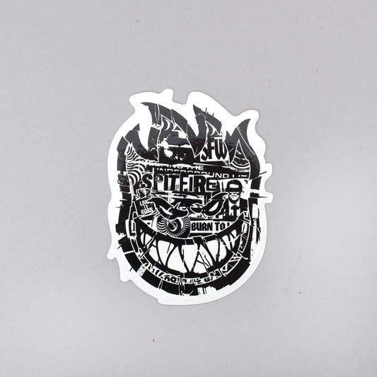 Spitfire Ransom Bighead Medium Sticker Black / White