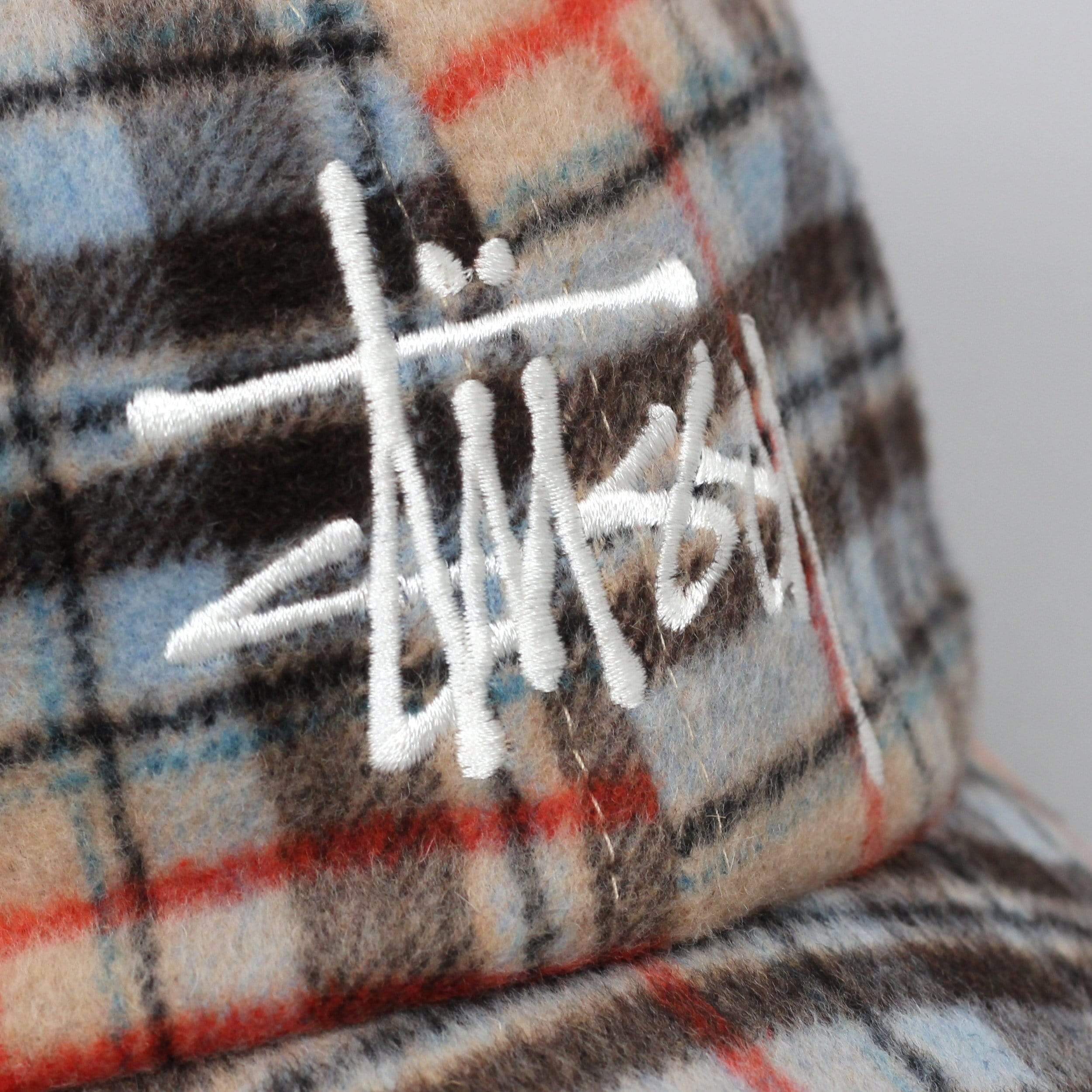 Stussy Big Logo Plaid Low Pro Cap Camel – Slam City Skates