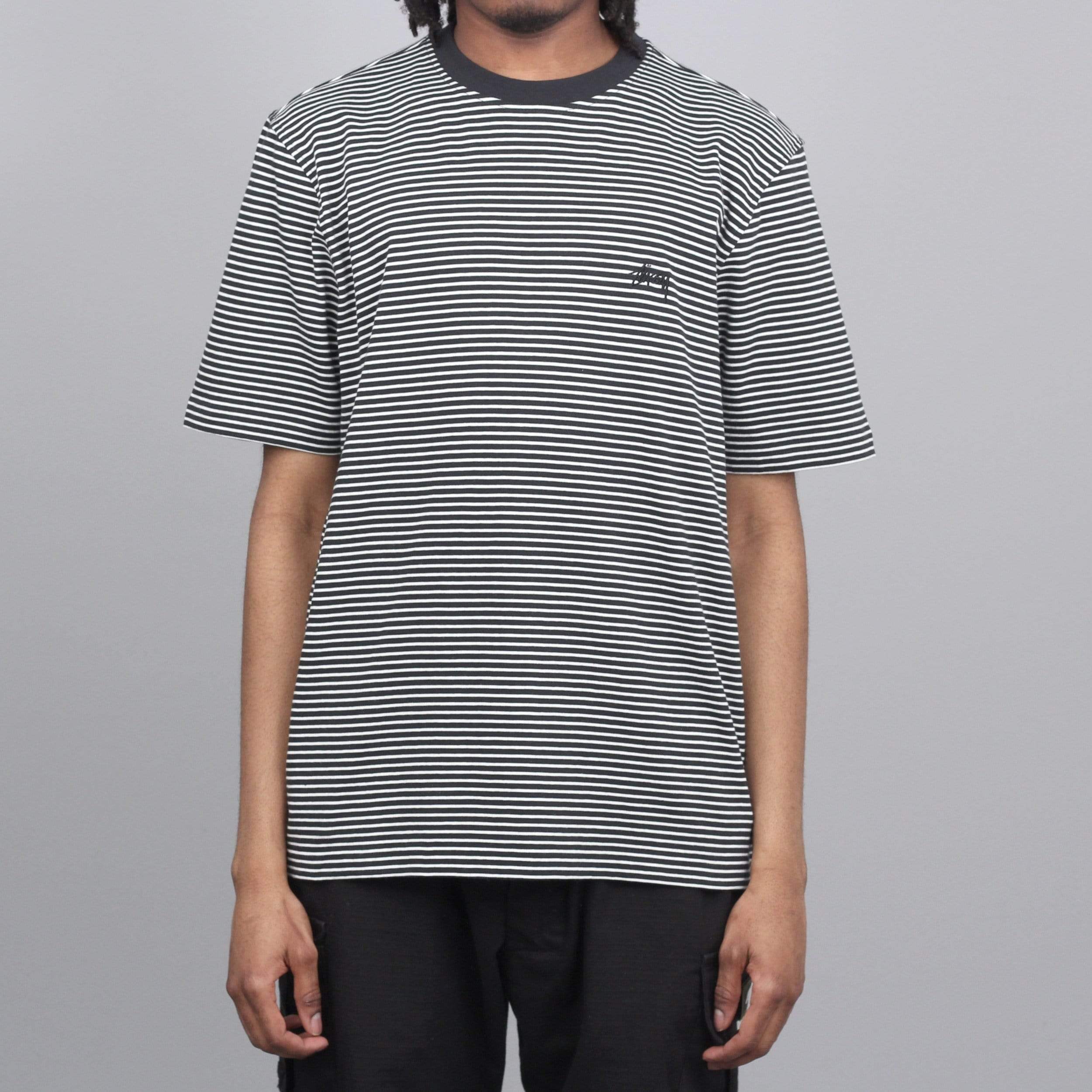 Stussy Mini Stripe Crew T-Shirt Black – Slam City Skates