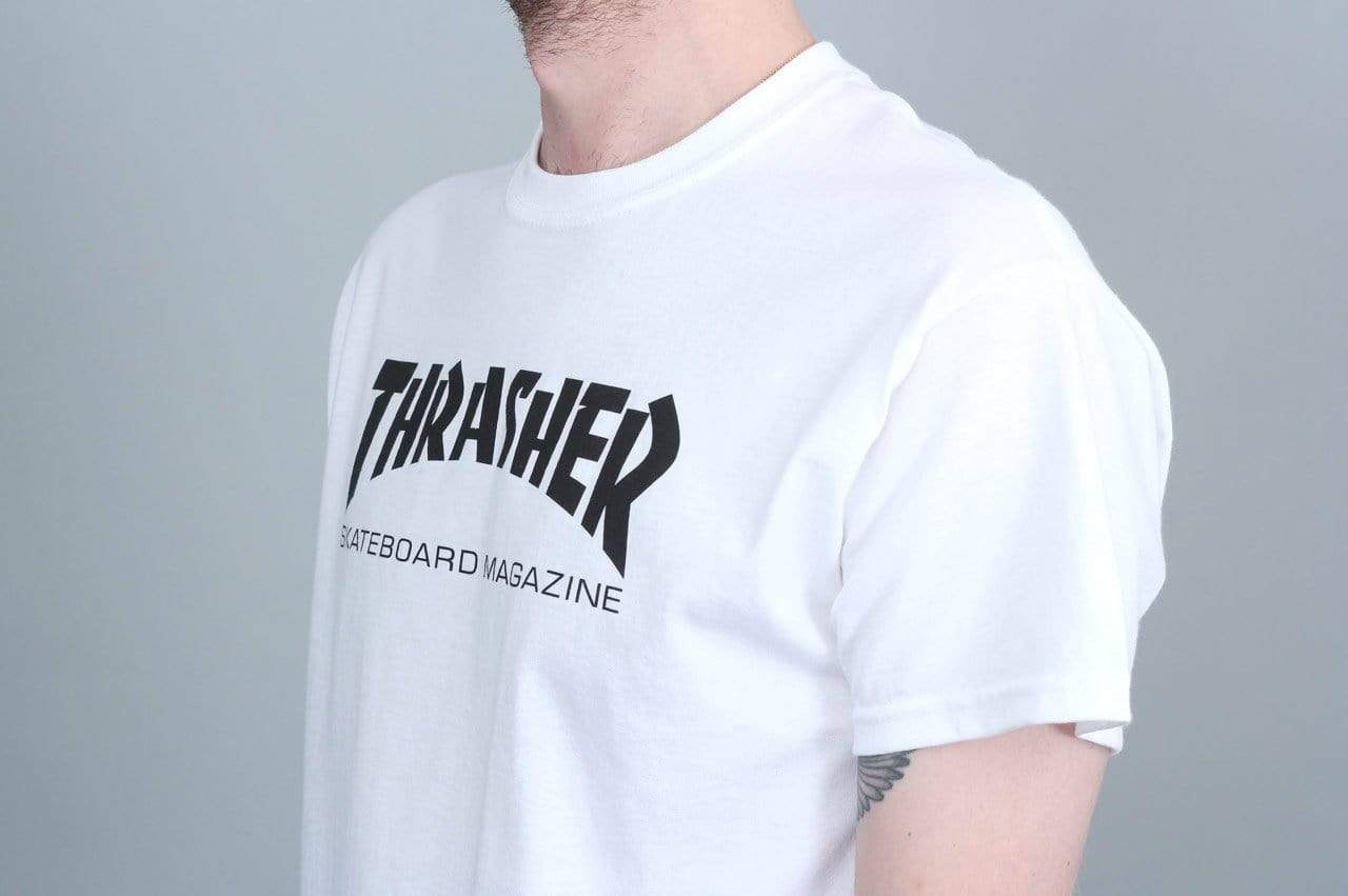 Black and outlet white thrasher shirt