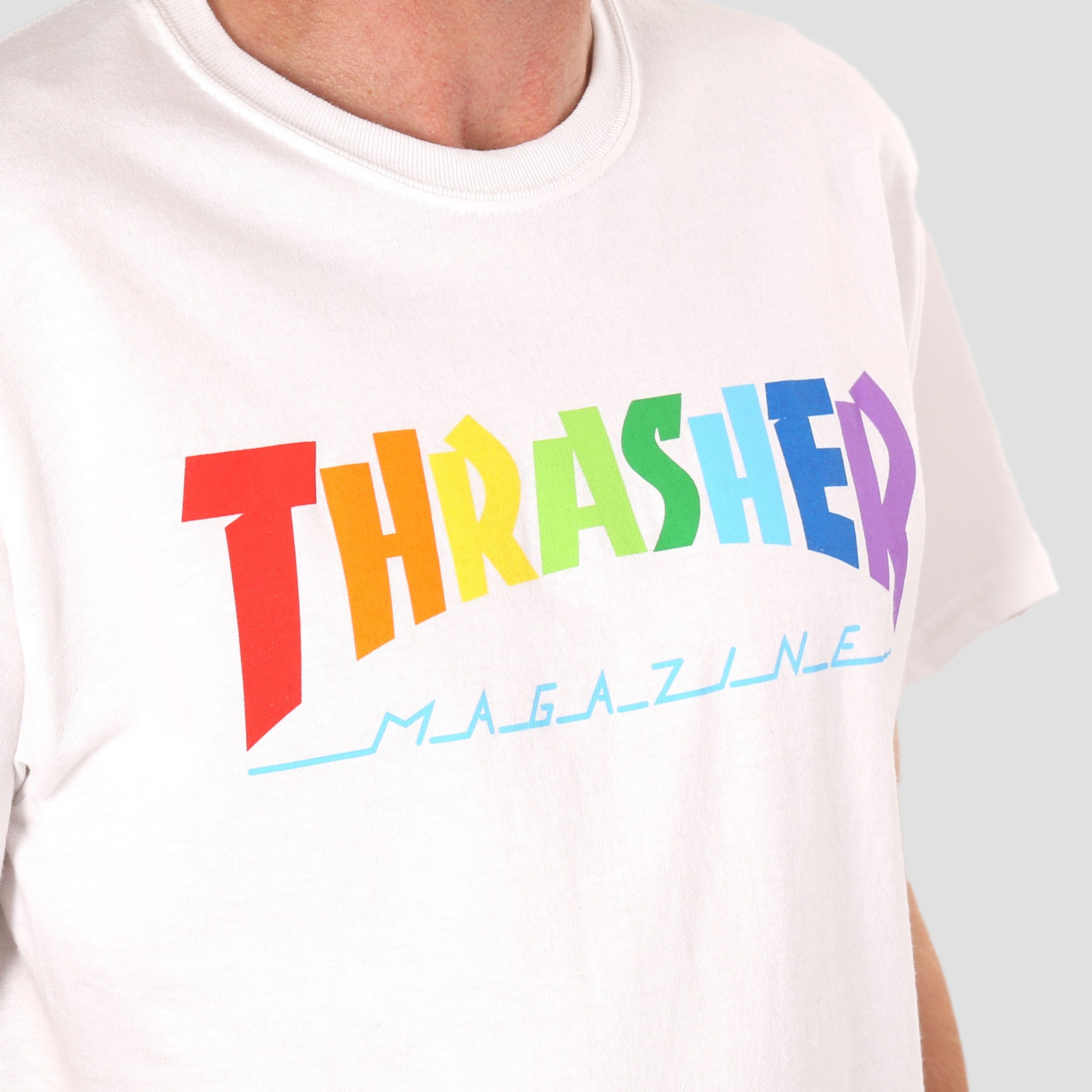 Thrasher Rainbow Mag T-Shirt White – Slam City Skates