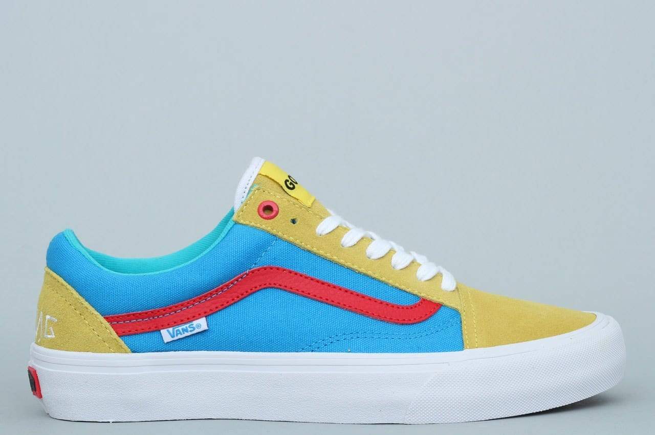 Vans green blue hot sale red yellow