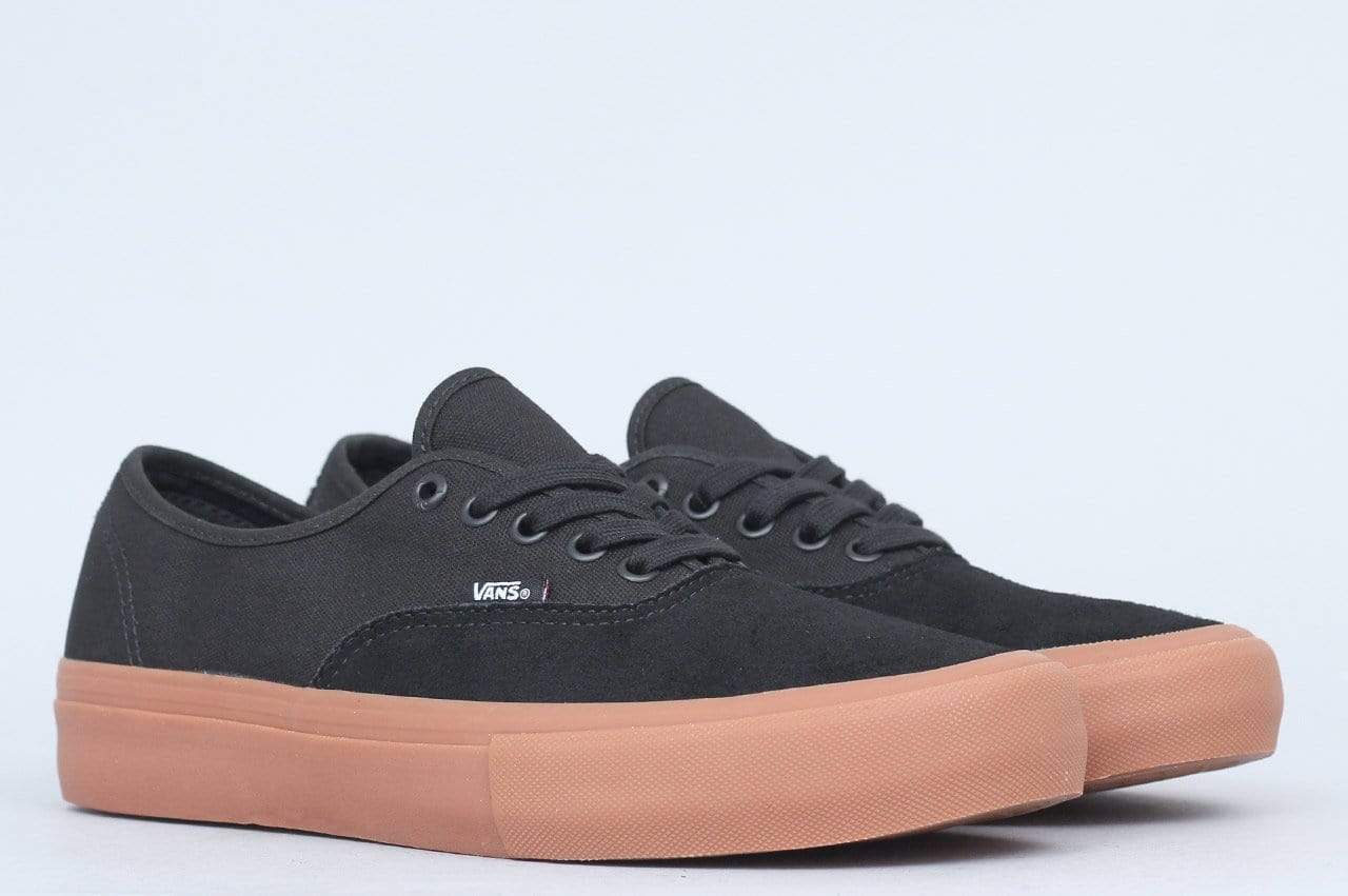 Vans authentic pro shoes black classic gum sale