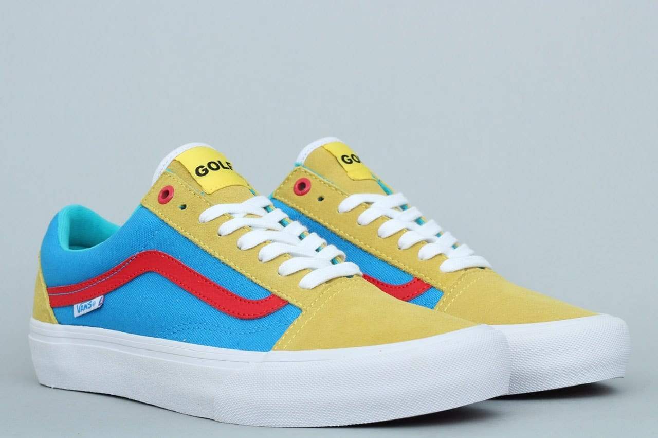 Vans green blue hot sale red yellow