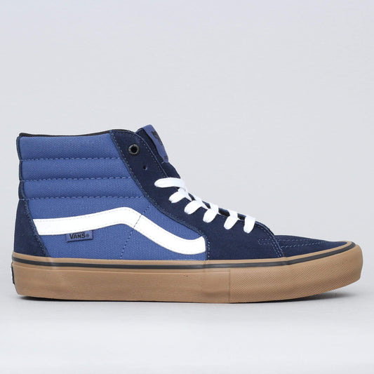 Vans Sk8-Hi Pro Shoes (Rainy Day) Navy / Gum